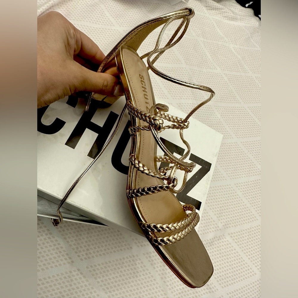 Schutz Mettallic Sandals
